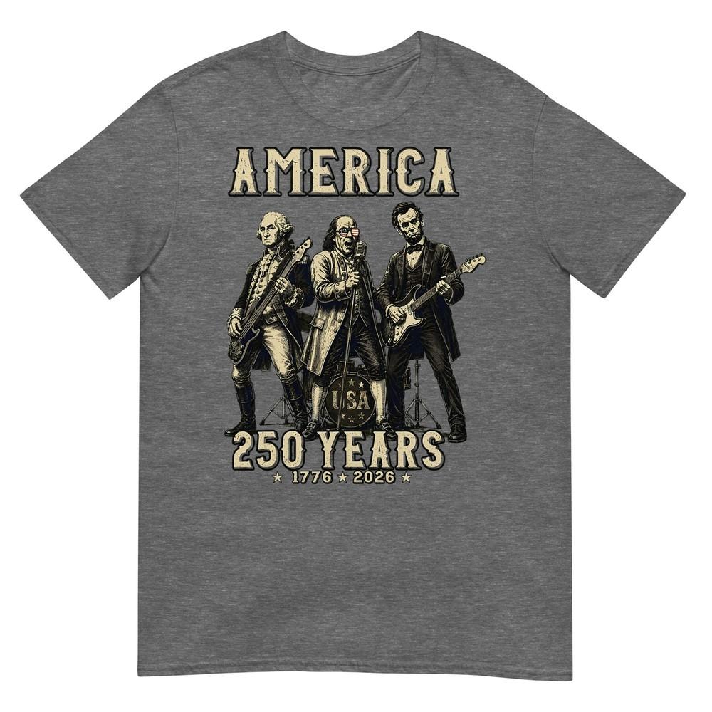Футболка с надписью Franklin's Founding Fathers Band 250 Years USA