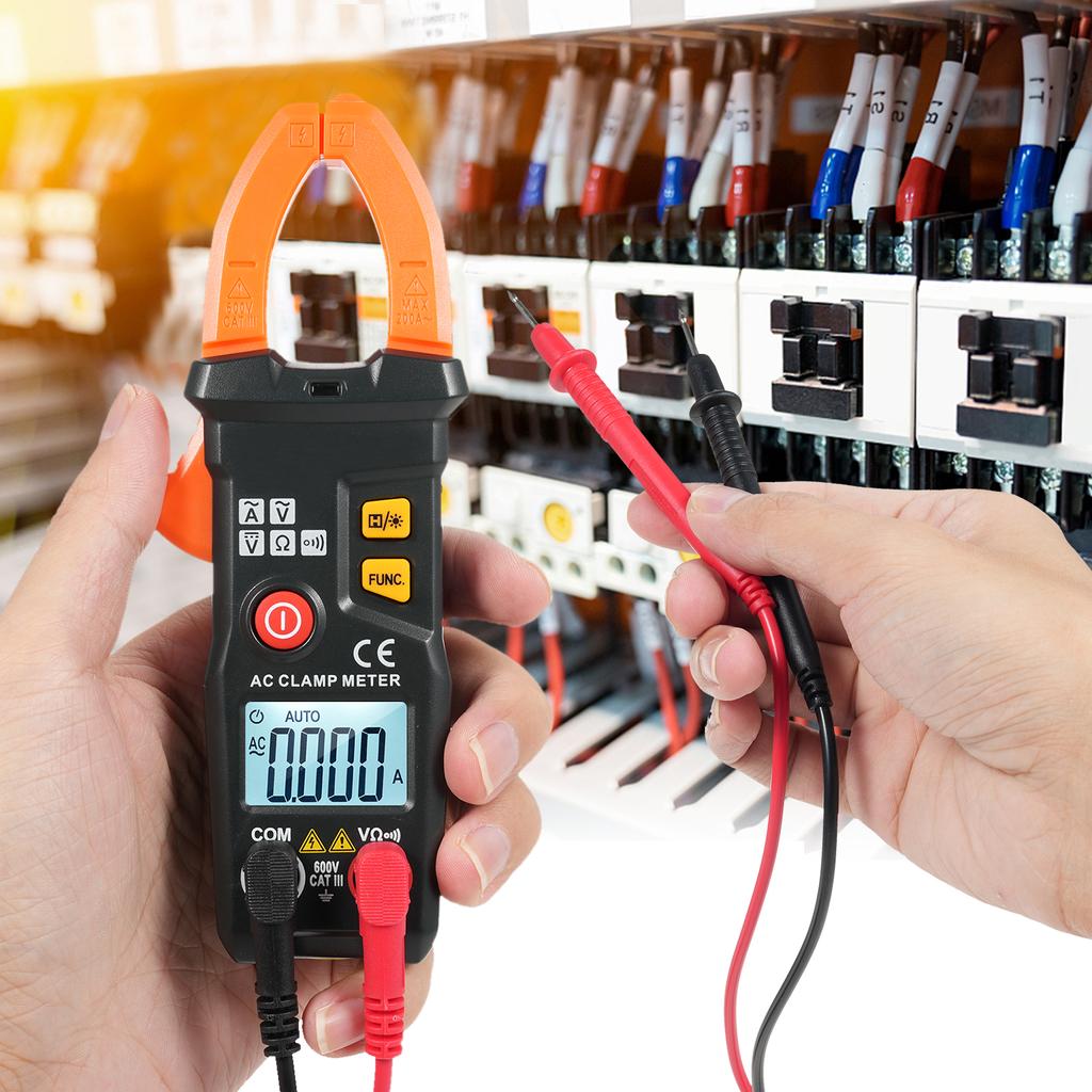 Digital Clamp Meter Multimeter Tester 6000 Counts with Backlight Measures AC Current ACDC Voltage
