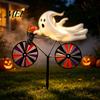 Yard Art for Garden Halloween Wizard/Ghost/Black Cat/Skeleton Bicycle Ground Stake Ornament, Metal Stakes, Patio And Balcony Ornaments Decorative