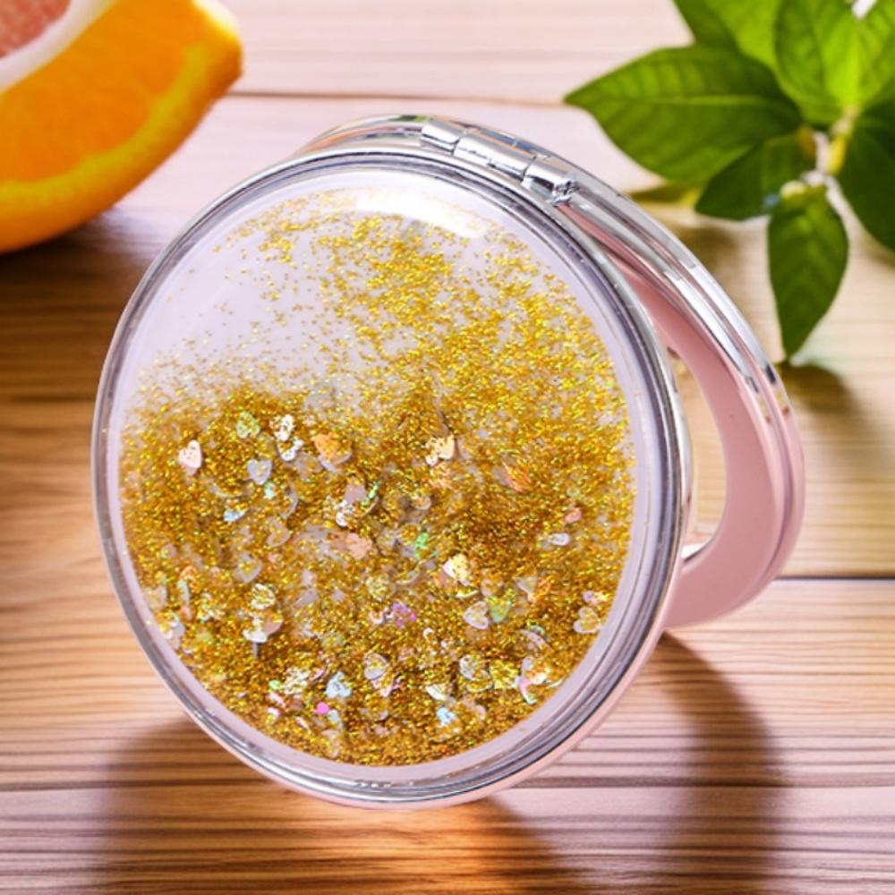 Макияж Песочница Круглое Зеркало Милая Девочка Мультяшная Двустороннее Зеркало Портативное Зеркало для Макияжа Аксессуары для Домашнего Декора