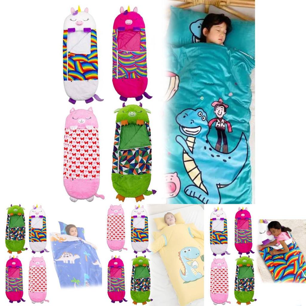 Уютный детский спальный мешок из ПП хлопка с дизайном единорога, акулы и кошки для детей