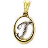 [G7636] — двухцветный позолоченный кулон с буквой Т