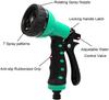 25FT Manual Recoil Garden Water Gun Sprayer 7-Pattern Spray Nozzle Self-Coiling Drinking Water Safe EVA Material 1000 Gallon