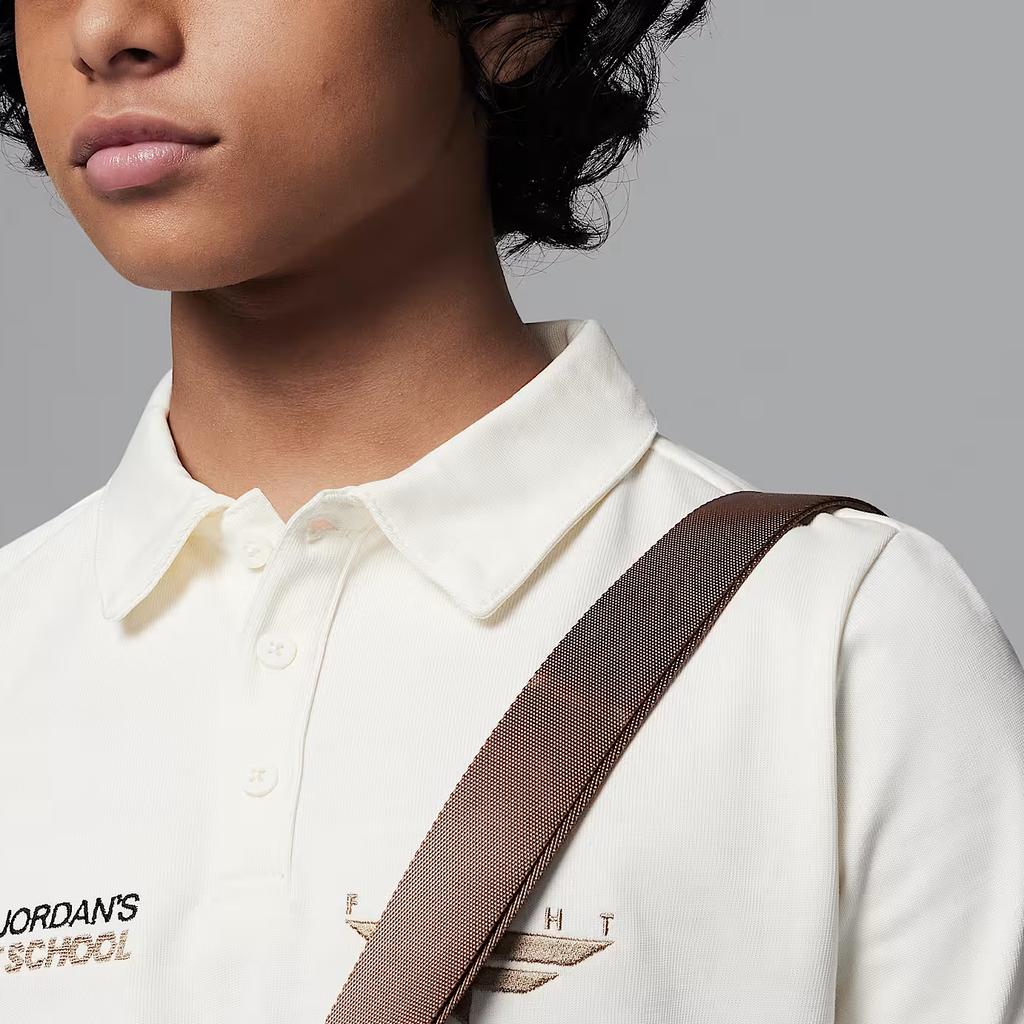 Jordan Flight Deloris Essential Series Fashion Comfortable Soft Skin-Friendly Long Sleeve T-Shirt Kids Tops Off-White IB8350-133