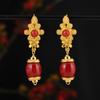 Сицзан несколько серег Непал золото тибетский стиль длинные серьги серьги тибетских женщин аксессуары для тибетской одежды