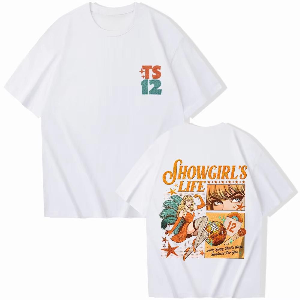TS New Album the Life of a Showgirl 2026 Spring summer new Fashion TShirt Women Men Harajuku Oneck Casual Shirt Gift