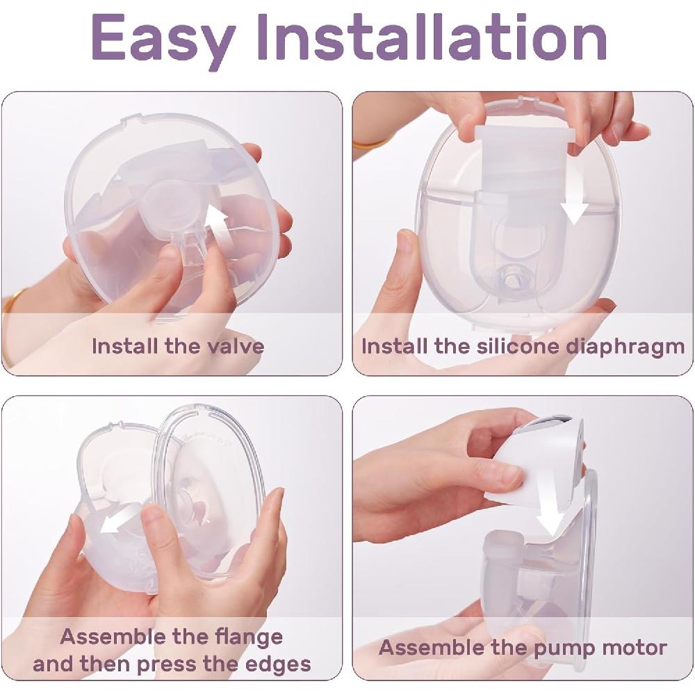 Носимые молокоотсосы S32 для грудного вскармливания, электрический молокоотсос с 4 режимами и 9 уровнями, беспроводной портативный молокоотсос с ЖК-дисплеем