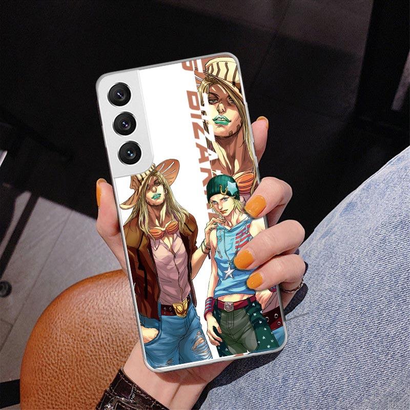 Чехол для телефона с аниме JoJo's Bizarre Adventure для Samsung Galaxy S24 S25 Edge S26 Ultra S23 S22 S21 Plus S20 FE + Персонализированная печать C
