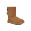 UGG Classic Plaid Bow Mid-Calf Snow Boots Women Boots Chestnut 1138131-CHE