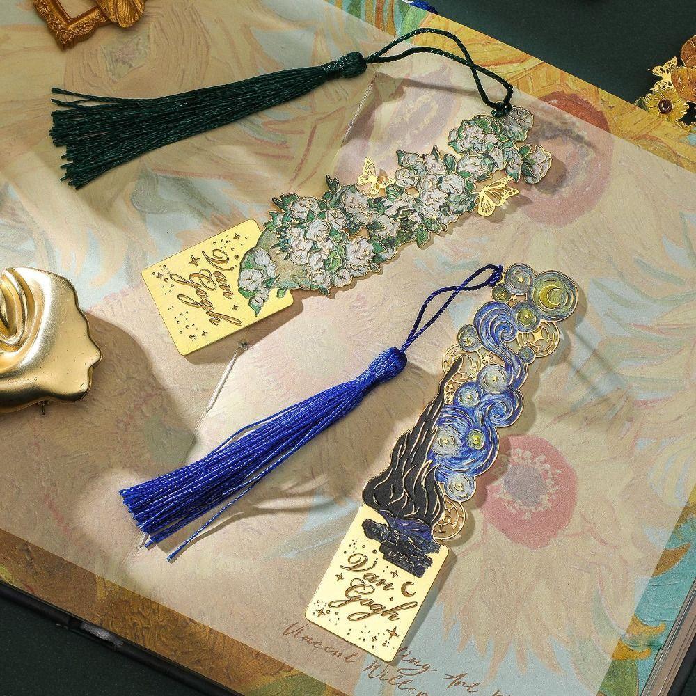 Подарок студенту Металлическая закладка с длинной кисточкой Разделитель страниц Креативная скрепка для книги для чтения