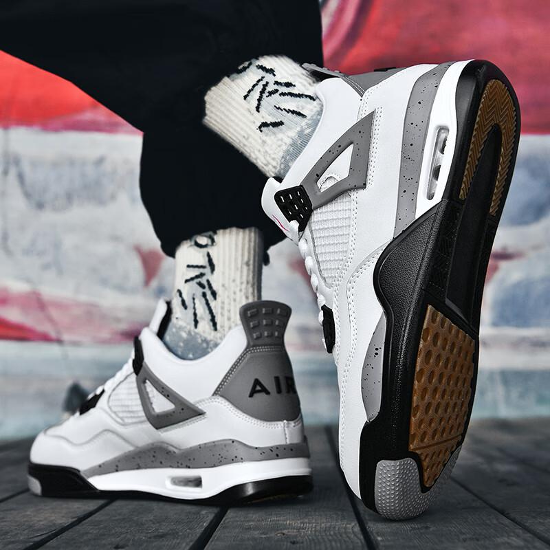 Aj4 электрическая мать мужская обувь белый цемент большой парижский университетский синий большая детская баскетбольная обувь Путянь aj3 женская обувь AJ4 кроссовки