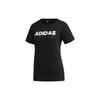 Adidas Футболка Essentials Linear Logo Color Block с коротким рукавом, женские топы, черный цвет FM5312