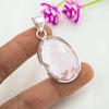 Подвеска с розовым кунцитом, драгоценный камень, кулон из стерлингового серебра 925 пробы, ювелирное изделие ручной работы, кулон с камнем по дате рождения, подарок для него