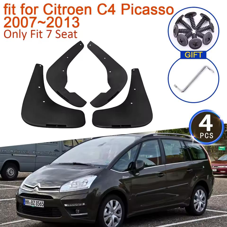 4x Брызговик для Citroen C4 Picasso 7 мест 2007~2013 2012 2011 2009 2006 Аксессуары Брызговики Защитные щитки Крылья Передние колеса