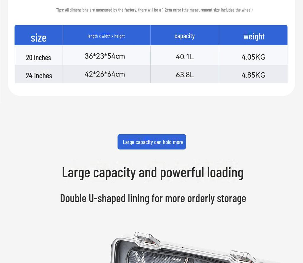 Тележка для переноски Yongsheng 20" с алюминиевой рамой и замком против падения