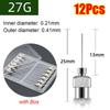 12Pcs Stainless Steel Industrial Glue Injection Needle Blunt Tip Glue Dispenser Tip
