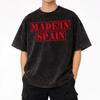 Made In Spain Make Spain Great Again T Shirt Hip Hop Washed Short Sleeve Oversize T-Shirts for Men Women Streetwear Summer Tees