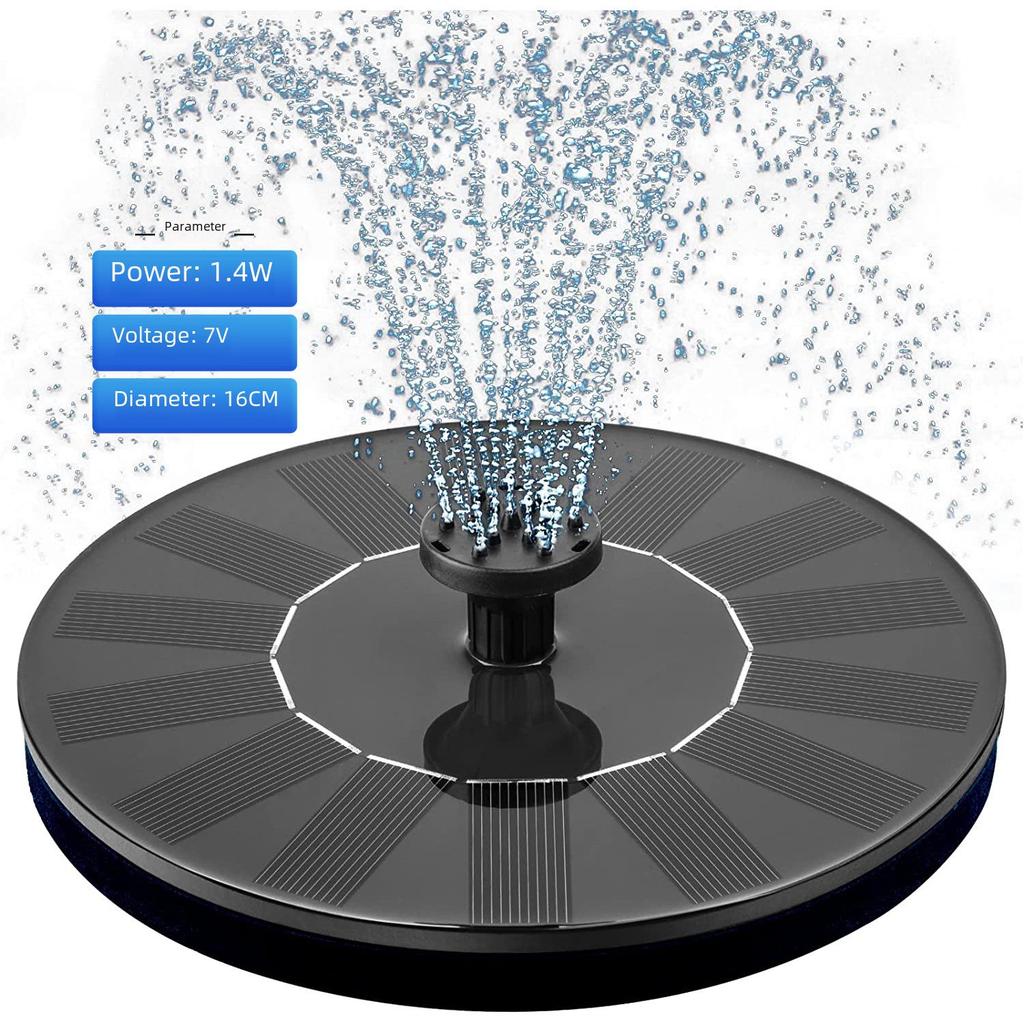 Solar-Powered Floating Bird Bath Fountain for Gardens