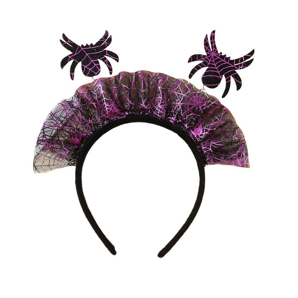 Spider Theme Halloween Headband Funny Mesh Hairband Day of The Death Headpiece Adult Costume