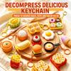 Cartoon Calming Keychain Keys Pizza Egg Foods Clicker Key Chain  Children Adults