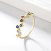 Fulsun Luxury Jewelry Silver Ring Gold Plated Accessories Color Zirconia Stone Ring