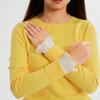 1 Pair Solid Color Girls Fake Flared Sleeves for Women Lace Pleated Detachable Sleeve Fake Cuffs Female False Cuffs Accessory