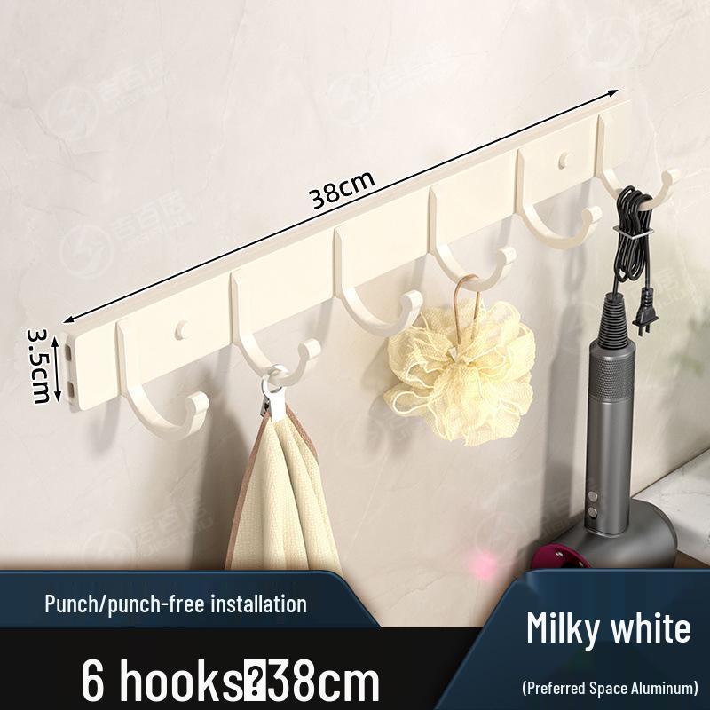 Настенные крючки для одежды из космического алюминия без сверления - Самоклеящиеся рядные крючки для одежды и шляп