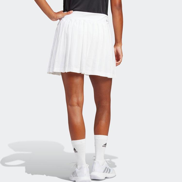 Adidas Однотонная теннисная мини-юбка трапециевидной формы, женские плавки, белый цвет HZ4306
