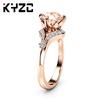 Популярное ювелирное изделие, кольцо с геометрическим цирконом из розового золота, Ювелирные изделия