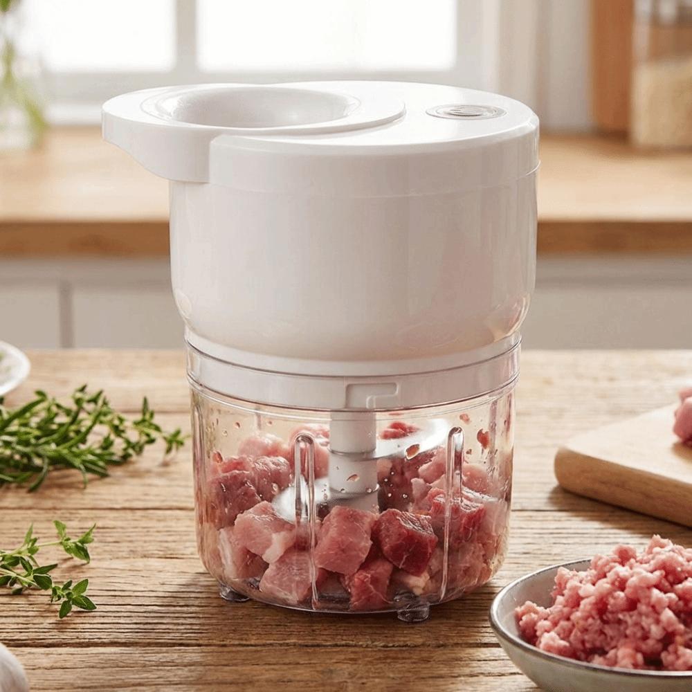Wireless Food Processor Rechargeable Handheld Garlic Crusher Electric Garlic Chopper Camping