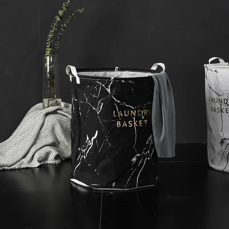 Складная корзина для одежды Сумка для белья Круглая сумка для хранения Одежда большой емкости Сумка для хранения игрушек Ведро для хранения Организатор Водонепроницаемость