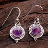 Женские серьги с аметистом и лабрадором, ювелирные изделия ручной работы из 100% стерлингового серебра 925 пробы
