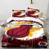 Heat Miami Team Spirit Bedding Set 3pcs, High Quality Bedding Set Including 1pc Duvet Cover And 2pcs Pillowcases for Bedroom, Dormitory Gift