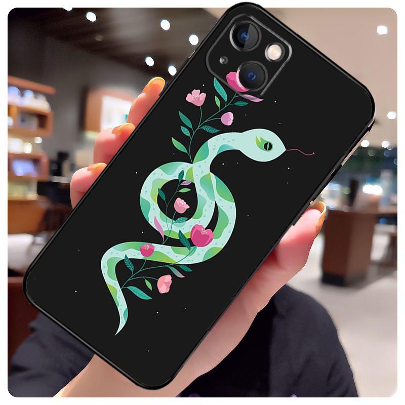Чехол-Арт со Змеей для iPhone 17 Pro Max 15 14 13 11 12 16 Pro Max mini 15 16 Plus 16e 17 Air Чехол для Телефона
