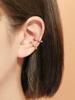 Minimalpiercing 14K Cubic Puff Ear Cuff Clip-On