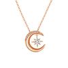 Star Moon Necklace Women Japanese and Korean Simple Student Moon Star Moon Pendant Clavicle Chain Necklace