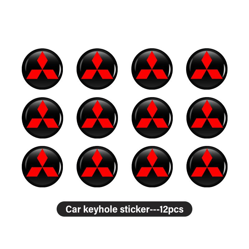 sdbf9 8/12/20PCS Car Remote Key Sticker Emblem Decoration Decal Decorat Auto Accessory For Mitsubishi Lancer ASX Pajero Mirage Attrage