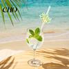 Picnic Disposable Straws 20Pcs Paper Straws, Hawaiian Palm Tree Party Drink Virgin Wood Pulp Cocktail Green Coconut Summer Decor Safe for Children