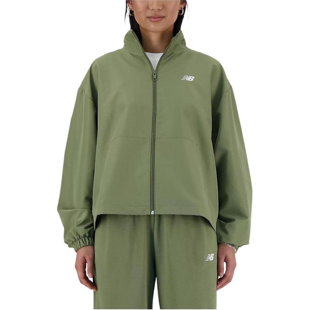 New Balance Спортивная базовая куртка оверсайз Куртки и пальто Женская Зеленая WJ41500-DEK