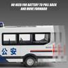 1:24 Металлические литые модели полицейских машин YiWeiKe QiaoZhiBaDun Игрушечные транспортные средства со светом и звуком Резиновые шины Машинка-игрушка для детей Подарки на праздник