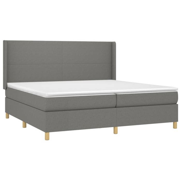 VidaXL Sommier à Lattes de Lit avec Matelas, Lit Rembourré, Lit Double, Lit Adulte de Chambre à Coucher Intérieur, Moderne, 3131858