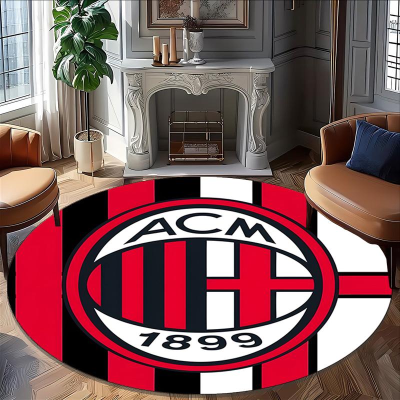 1pc A-AC Milan Carpet, Round Rug, Comfortable, Suitable for Entryways, Living Rooms, Office, And Bedrooms, Christmas Decoration