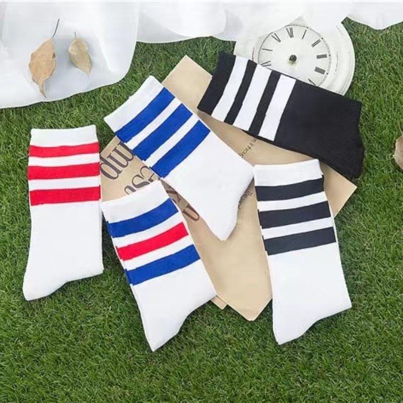 Новые мужские/женские хлопковые носки с тремя полосками, ретро, олдскул, скейт, длинные, короткие, белые, черные, зимние, классные