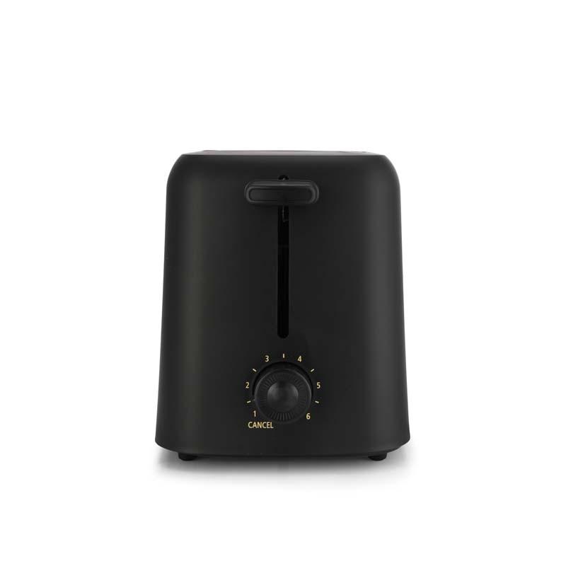 Kitchencook - Matt_toast - Noir Mat - Grille-pain 2 Fentes - 6 Niveaux - 650w