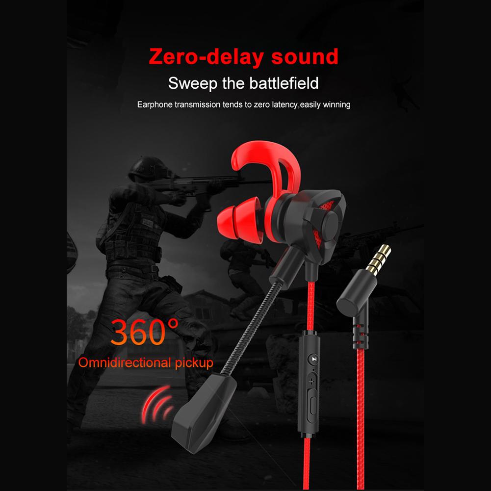 Gaming Wired Earphone 3.5mm Headset with Mic Headphones for PS4 PUBG 3.5mm Phone 3D Earbuds