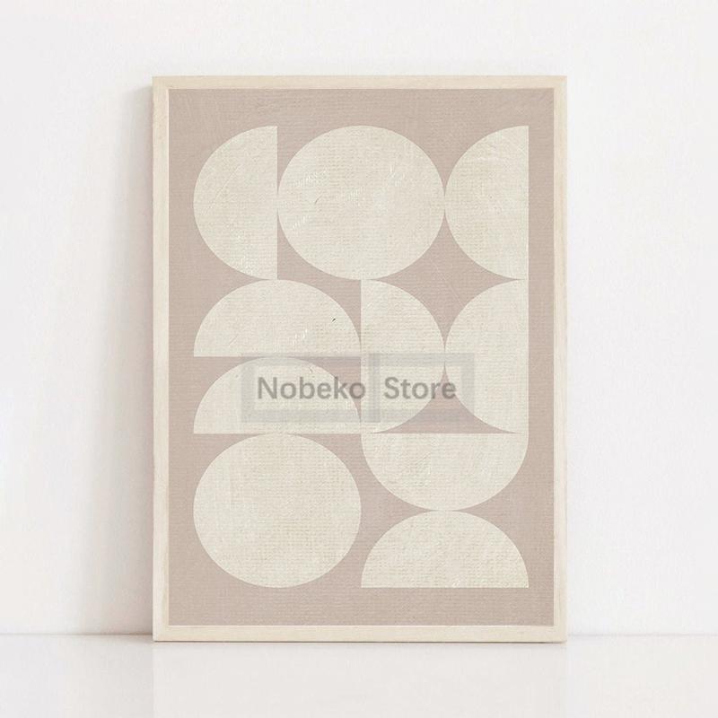 Современные Минималистичные Принты Холст Живопись Бежевый Простой Нейтральные Цвета Арт Постер Середина Века Настенное Искусство Картины Домашний Декор Комнаты