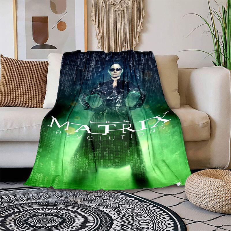 1pc The Matrix Revolutions Cartoon Blanket,Portable Throw for Travel & Camping, All Season Cozy Blanket,Ideal Gift