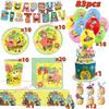 Sponge&Bobed Birthday Party Decoration Backdrop Cake Topper Cups Balloon for Kid Party Favor Gift Baby Shower Supplies Accessory