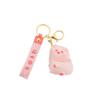 Adorable Cartoon Pig Keychain Set Cute Pvc Key Ring For Couples And Friends