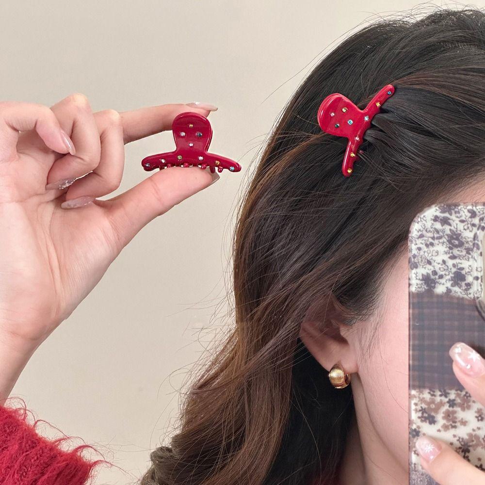 Crystal Acetate Hairpin Acetic Acid Mini Hair Claw Creative Small Grab Clip Travel